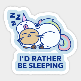 Cat Design- Sleeping Unicorn Sticker